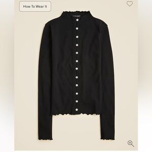 J. Crew Black Ribbed Sweater